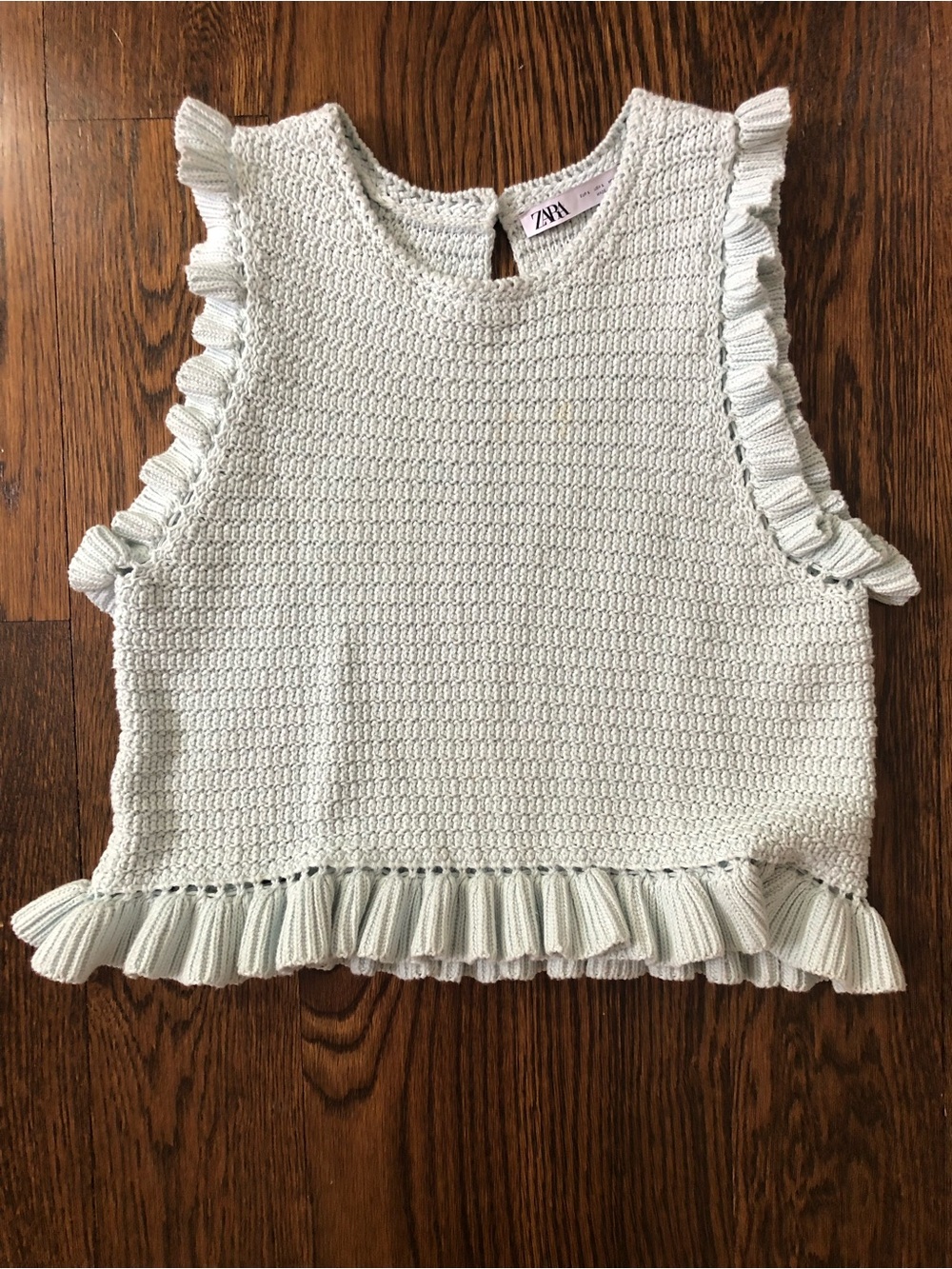 Zara Blue Knit Tank Top